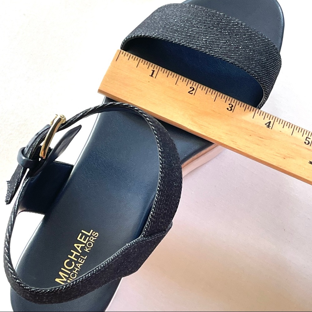 Michael Michael Kors Women's Marlon Platforms Sandals 40S0MAFS1D DK Denim PW19L - Picture 14 of 16